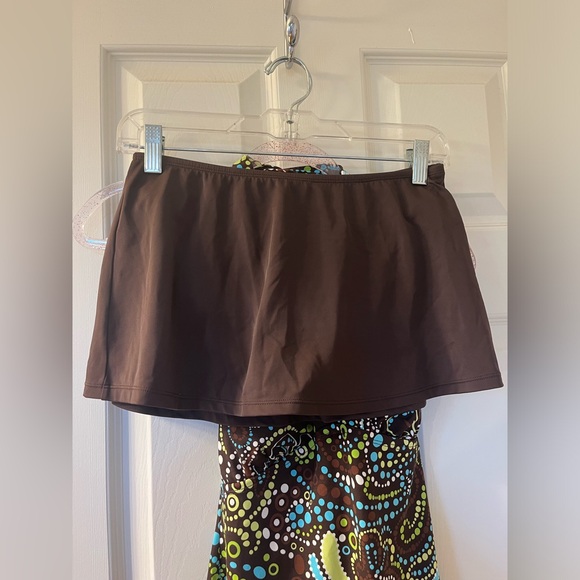 jantzen two piece women’s swim suit halter tank and skort - Picture 2 of 2